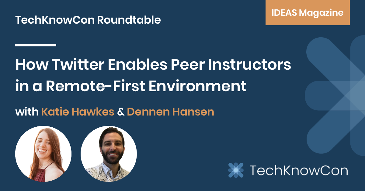 How Twitter Enables Peer Instructors in a Remote-First Environment