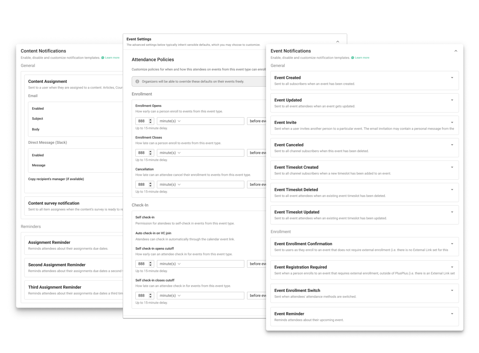 Content & Event Policies